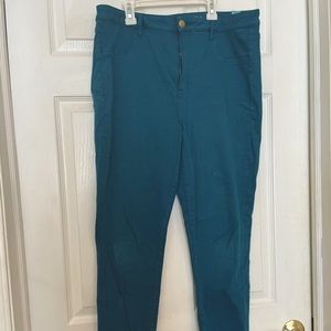 Turquoise jeggings